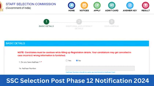  SSC Selection Post Phase 12 Notification 2024 is out for 2049 vacancies; apply at ssc.gov.in.